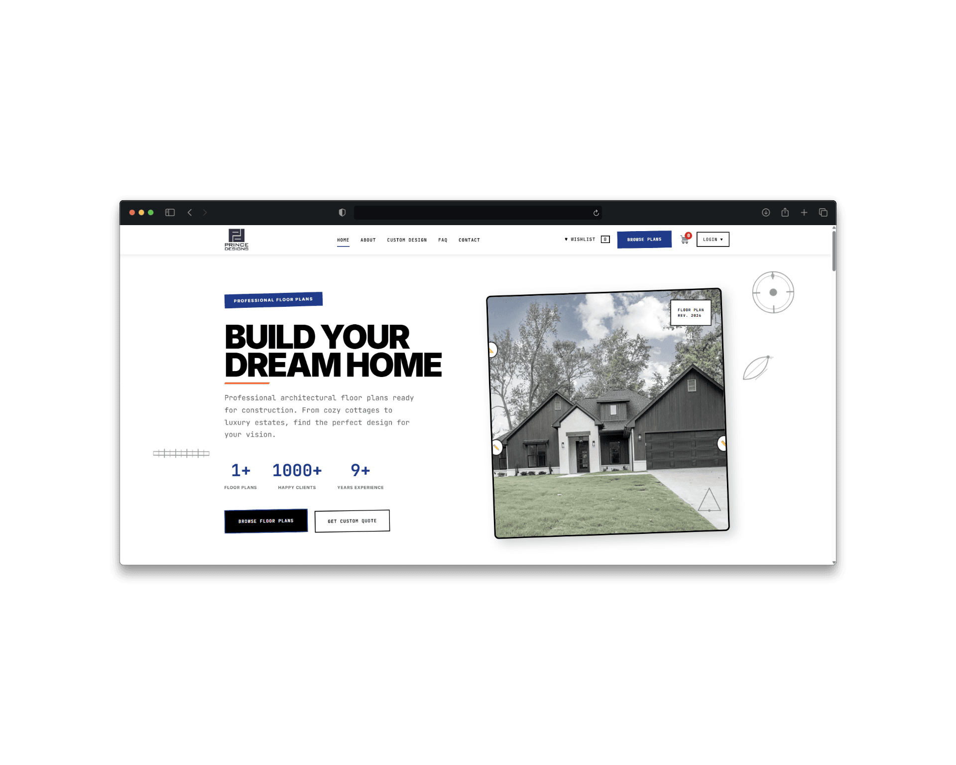 Prince Designs website built by Eximius Studio in 2024